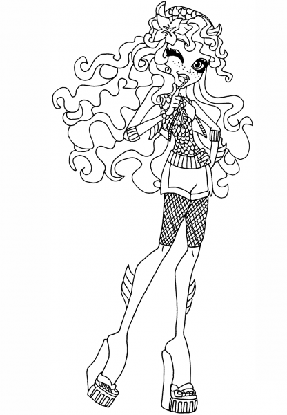 Pet Secret Lagoona coloring page image