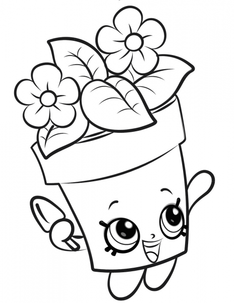 Peta Plant Shopkin coloring page image