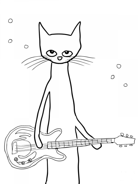Pete the Cat coloring page image