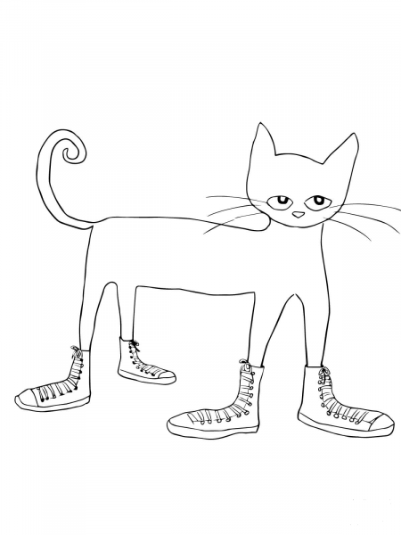 Pete the Cat I Love my White Shoes coloring page image