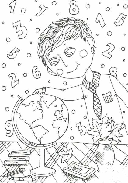 Peter Boy in September coloring page image