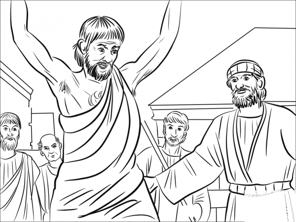 Peter Heals Aeneas coloring page image