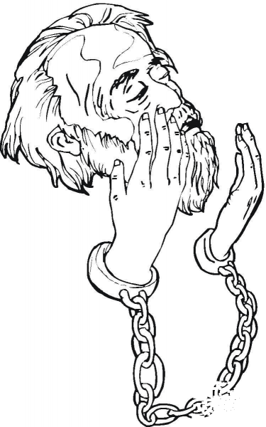 Peter in Prison coloring page image