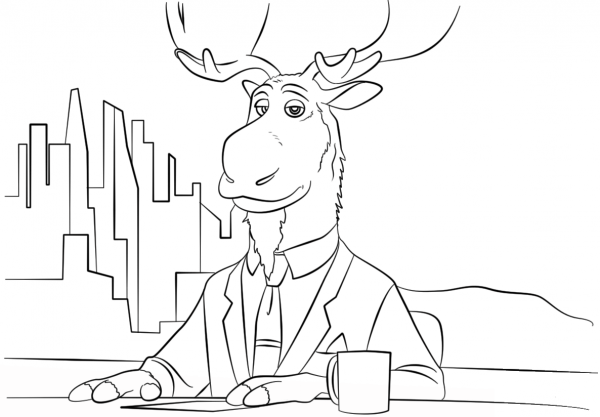 Peter Mansbridge from Zootopia coloring page image