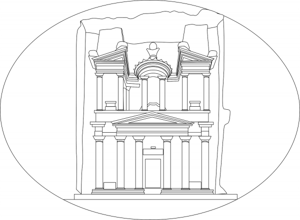Petra coloring page image