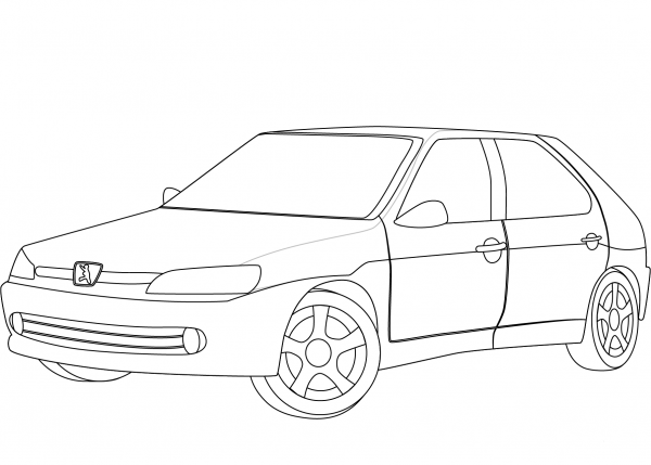 Peugeot 306 coloring page image