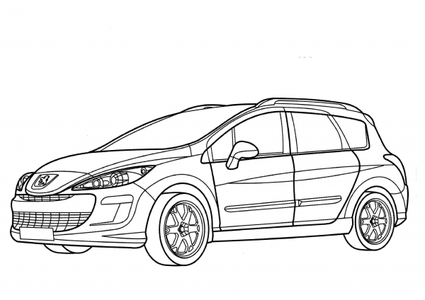 Peugeot 308 SW coloring page image