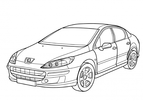 Peugeot 407  coloring page image