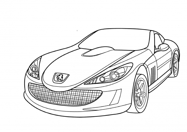 Peugeot 907  coloring page image
