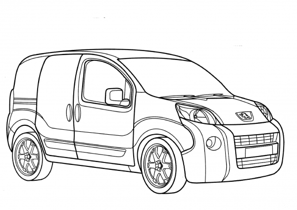 Peugeot Bipper  coloring page image
