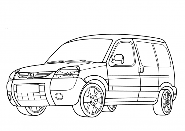 Peugeot Partner  coloring page image