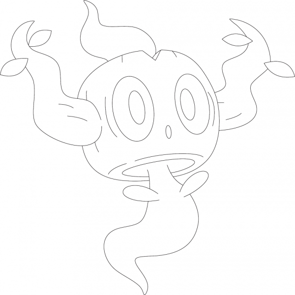 Phantump coloring page image