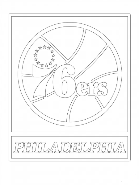 Philadelphia 76ers Logo  coloring page image