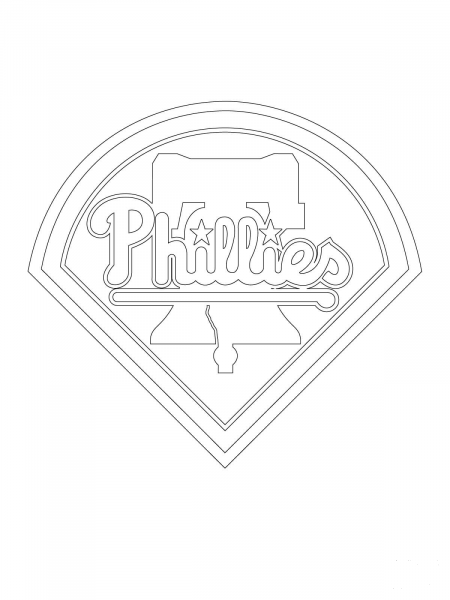 Philadelphia Phillies Logo  coloring page image