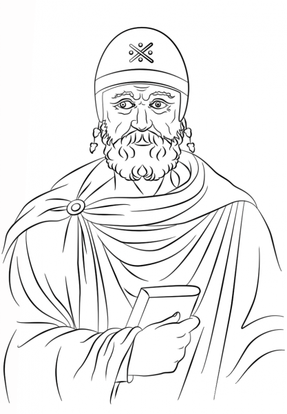 Philo of Alexandria coloring page image