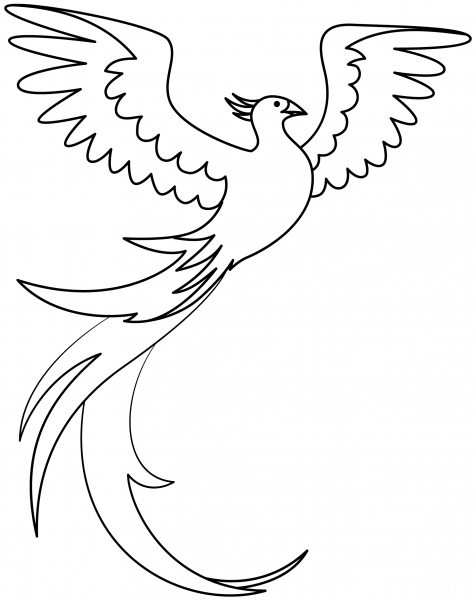 Phoenix coloring page image