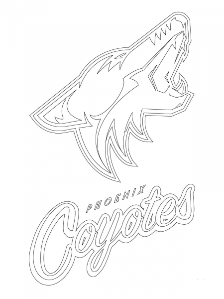 Phoenix Coyotes Logo coloring page image