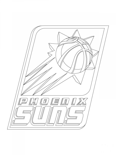Phoenix Suns Logo  coloring page image