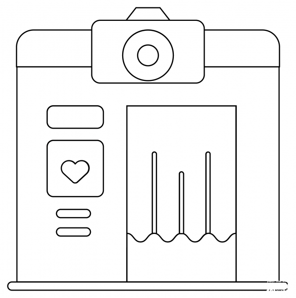 Photo Booth coloring page image