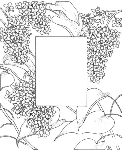 Photo Frame  coloring page image