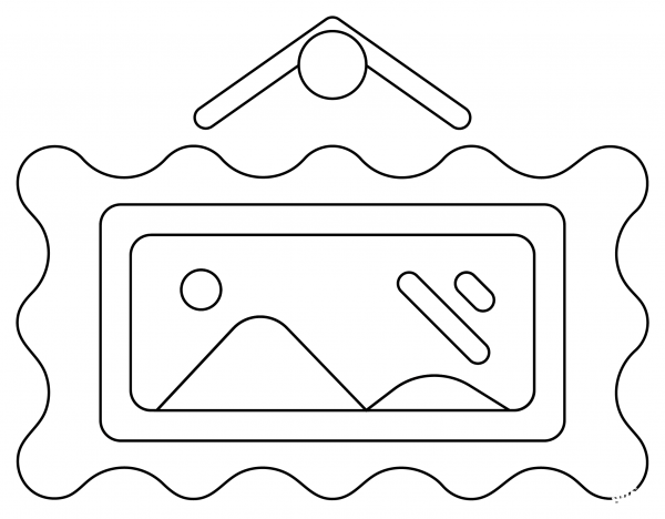 Photo Frame coloring page image