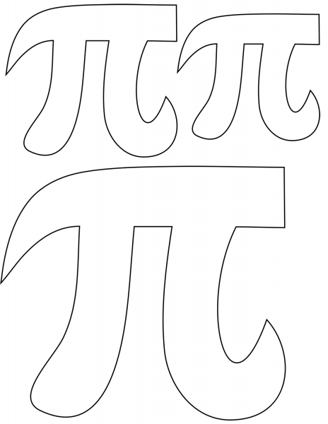 Pi Day coloring page image