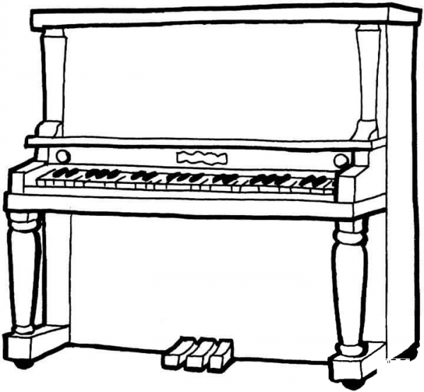 Piano  coloring page image