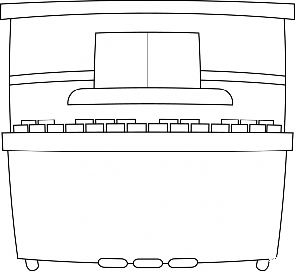 Piano coloring page image