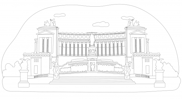 Piazza Venezia coloring page image