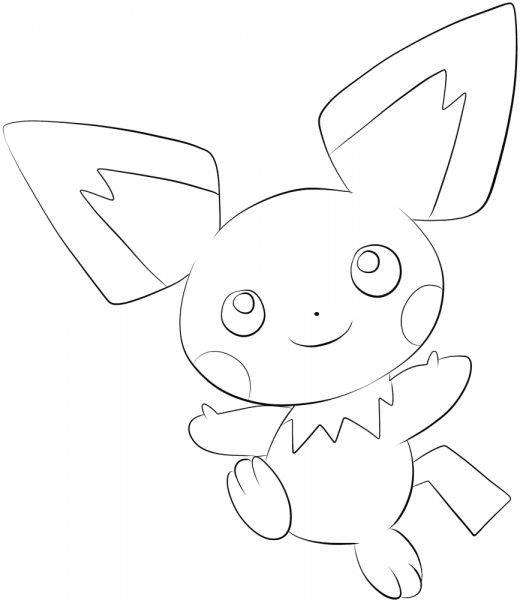 Pichu coloring page image
