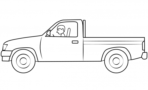 Pickup Truck coloring page image