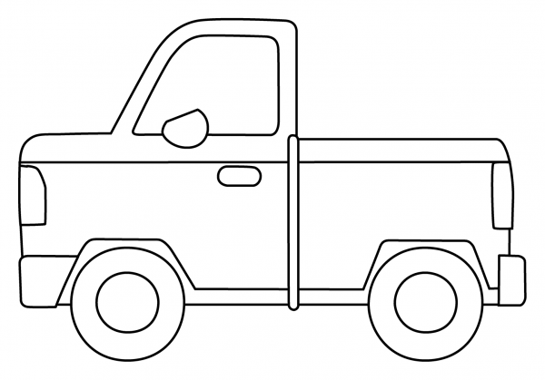 Pickup Truck Emoji coloring page - ColouringPages