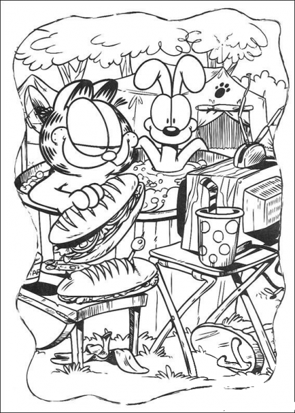 Picnic  coloring page image