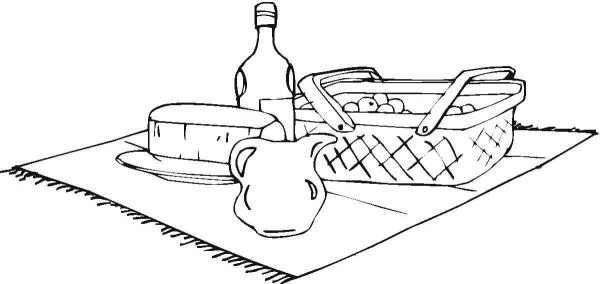 Picnic  coloring page image