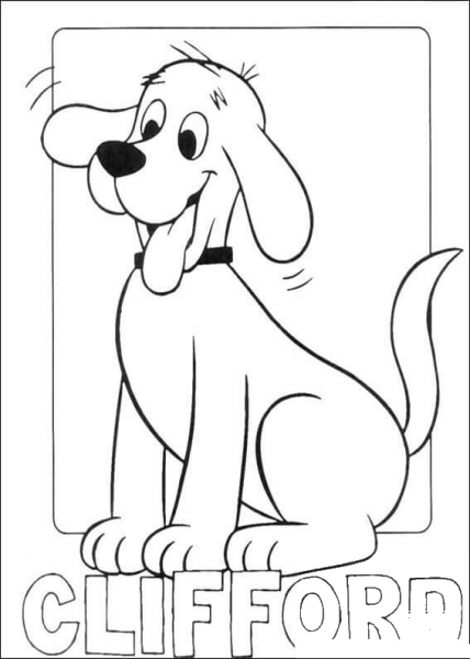 Picture Of Clifford  coloring page image