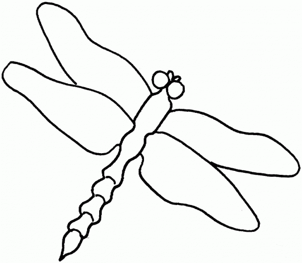 Picture Of Dragonfly coloring page image