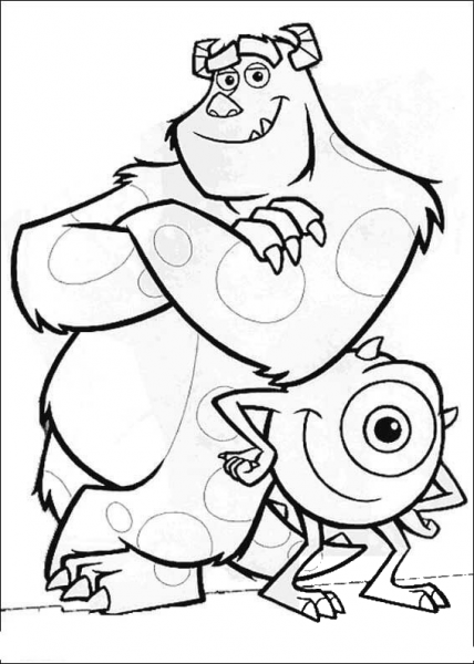 Picture Of Mike And Sulley  coloring page image