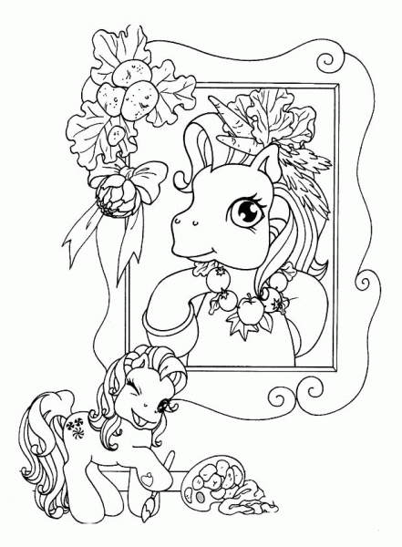 Picture of Pony In Frame  coloring page image