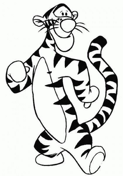 Picture Of Tigger  coloring page image