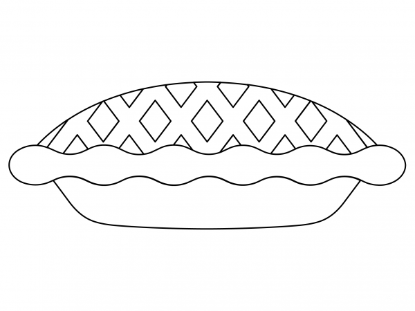 Pie coloring page image