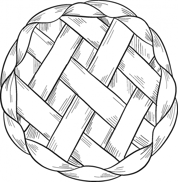 Pie coloring page image