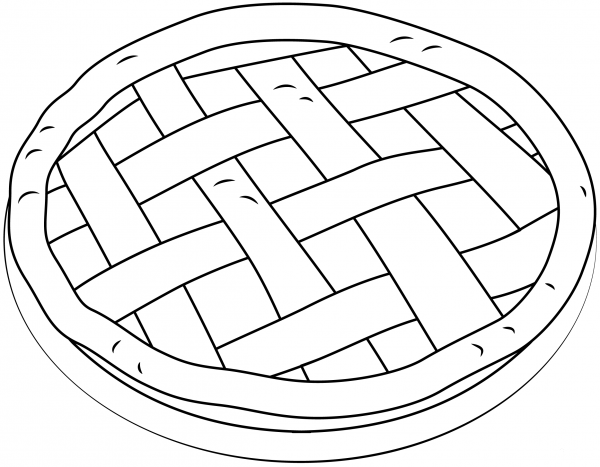 Pie coloring page image