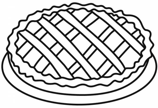 Pie coloring page image
