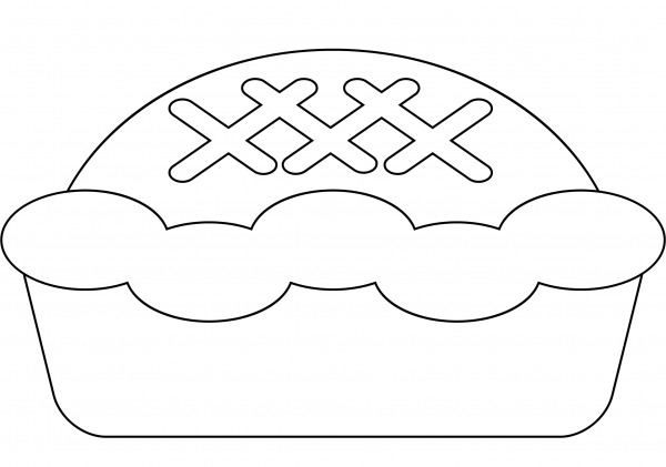 Pie coloring page image