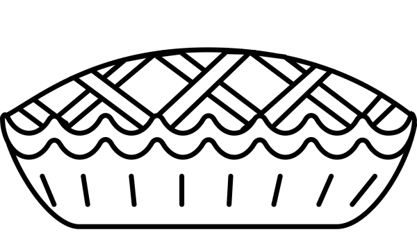 Pie coloring page image