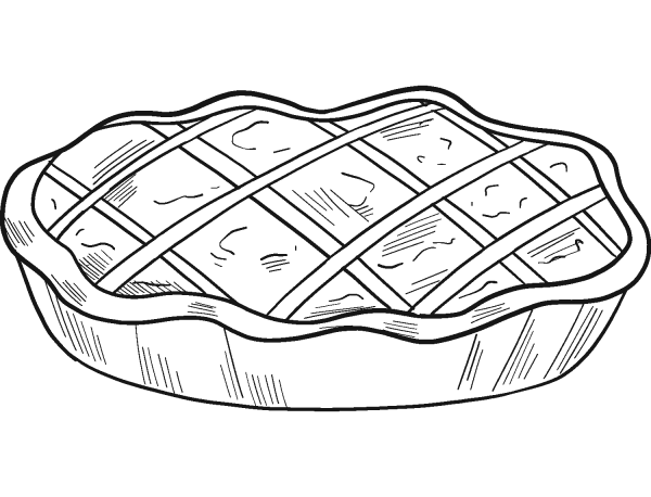 Pie coloring page image