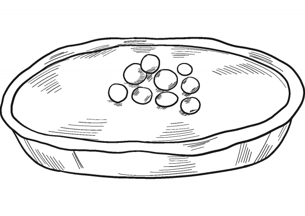 Pie coloring page image