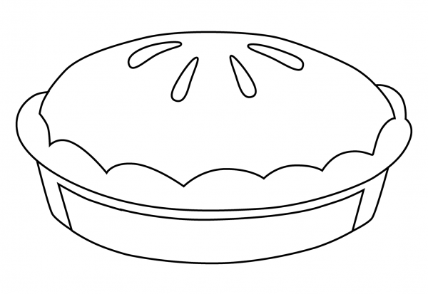 Pie Emoji coloring page image