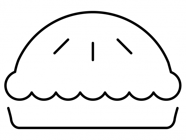 Pie Emoji coloring page image