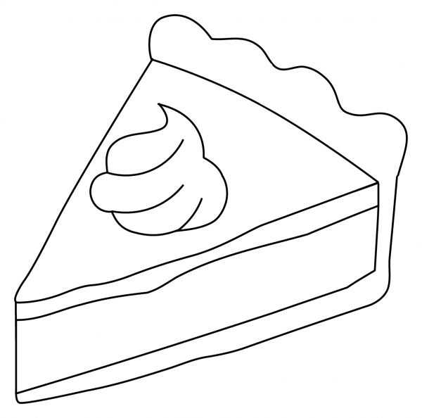 Pie Emoji coloring page image